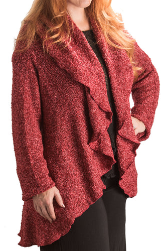 Boucle Shawl Collar Cardigan