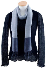 Wide-Stripe Silk/linen Scarf